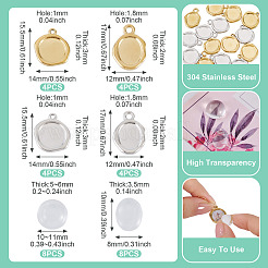 32 Stück Cabochon-Fassungen für Anhänger aus 304 Edelstahl&nbsp;STAS-TA0005-81