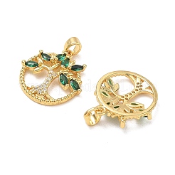 Colgante micropavé cubic zirconia de latón&nbsp;CU-CBA84C5-09G-02