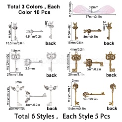 DIY-Set zur Herstellung eines Bettelarmbands mit Skelettschlüssel und Flügelanhänger&nbsp;DIY-SC0017-49