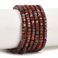Natur Brekzien Jaspis Perlen Stränge&nbsp;G-G345-C07-2x4mm