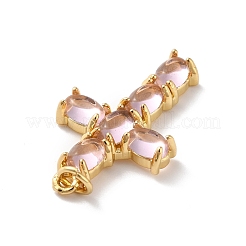 Porte micro ouvrent pendentifs zircone cubique en laiton de placage&nbsp;KK-A160-02G