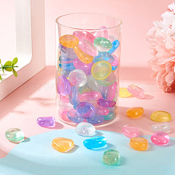 100 Stück leuchtende transparente Harz-Cabochons&nbsp;RESI-TAC0011-79