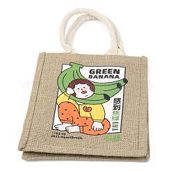 Jute-Tragetaschen weiche Baumwollgriffe laminierte Innenseite&nbsp;ABAG-F003-09D