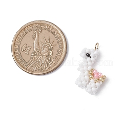 Pendentifs en forme d'alpaga faits à la main avec des perles de verre&nbsp;PALLOY-MZ00930