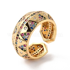 Bunter Zirkonia-Kuppelring für Sie&nbsp;X-RJEW-C017-02G-RS