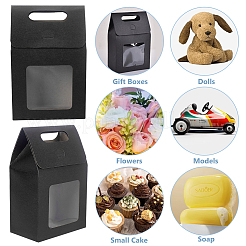Coffrets cadeaux de rangement en papier rectangulaire avec fenêtre transparente&nbsp;CON-WH0095-60