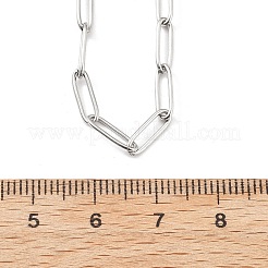 3.5 mm 304 Edelstahl Büroklammer Kette Halsketten&nbsp;NJEW-T016-07P