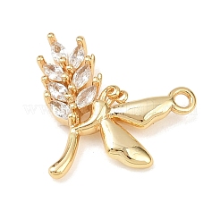 Pendentifs en laiton zircon cubique transparent&nbsp;KK-G545-04G