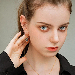 20 Uds. Marcadores de puntada colgantes esmaltados de aleación de flores de 10 colores&nbsp;HJEW-NB00034