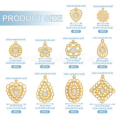 40 colgante de rhinestone de hierro de 10 estilos.&nbsp;IFIN-TA0001-60
