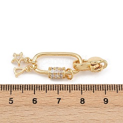 Fermagli per artiglio in zircone chiaro con zirconi in ottone micro pavimentato&nbsp;KK-U059-56G