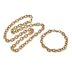 Unisex-Armbänder und -Halsketten aus Edelstahl 304&nbsp;SJEW-L199-11G