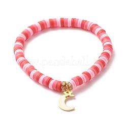 Juego de pulseras elásticas hechas a mano con cuentas heishi de arcilla polimérica&nbsp;BJEW-JB07397