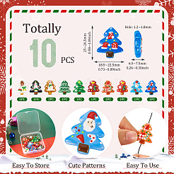 10 pz 10 stili tema natalizio perline di lampwork fatte a mano&nbsp;LAMP-TA0001-44B