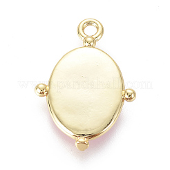 Plaqué or pendentifs en laiton émail&nbsp;KK-F807-01C-G