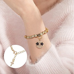 8 Stück 4 Stil Messing Micro Pave Zirkonia Kettenverlängerung&nbsp;KK-SZ0005-61
