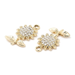 Pendentifs en strass en alliage de placage uv&nbsp;PALLOY-A004-05G