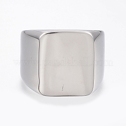 Anlaufgeschützte Siegelringe aus Edelstahl 304 für Männer&nbsp;LS-RJEW-G091-16-18mm-P