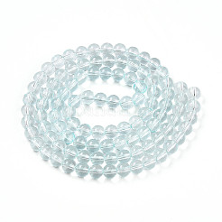Fili di perle di vetro trasparenti con vernice da forno&nbsp;DGLA-N006-8mm-07
