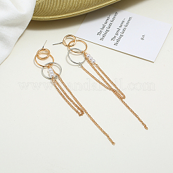 Orecchini a bottone con nappe in ferro a forma di anello&nbsp;LI8396-2