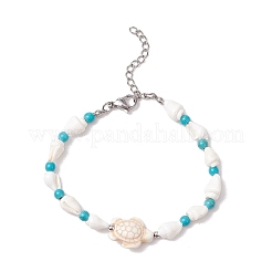 2 Stück 2 Stile Muschelperlenarmbänder&nbsp;BJEW-TA00586-02