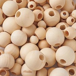 Unfertige Naturholzperlen&nbsp;WOOD-KS0001-10