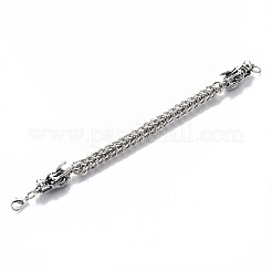 Bracelets de chaîne de blé en alliage pour hommes&nbsp;BJEW-T014-09AS