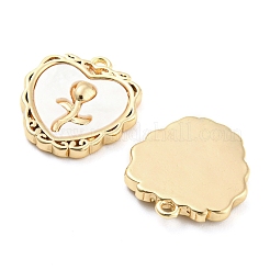 Muschelanhänger aus Messing mit Pavé-Fassung&nbsp;KK-Q789-42G