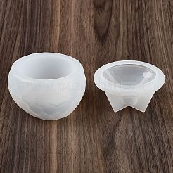 Facettierte sechseckige DIY-Kerzenbecher-Silikonformen&nbsp;LS-DIY-Q037-09B