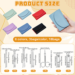 Set di strumenti per manicure in acciaio inossidabile 410 da 18 borsa e 6 colori con custodia&nbsp;MRMJ-WA0001-09
