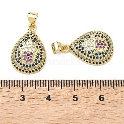 Ottone micro spianare pendenti zirconi&nbsp;KK-P345-12G