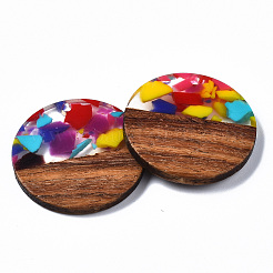 Pendenti in resina e legno di noce&nbsp;LS-X-RESI-S389-072A-01