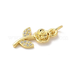 Pendentifs avec zircon cubiques à micro-pavés en laiton&nbsp;KK-S511-14G