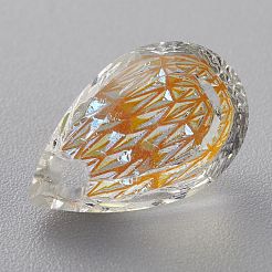 Colgantes de rhinestone de vidrio en relieve&nbsp;GLAA-J101-05A-001SI