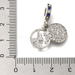 Europäische baumelnde charme der zahnstangenüberzuglegierung strass&nbsp;PALLOY-A009-02P