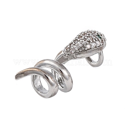 Pendentifs avec zircon cubiques à micro-pavés en laiton&nbsp;KK-P289-09P