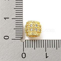 Placcatura a cremagliera in ottone micro pavé di perle di zirconi trasparenti&nbsp;KK-L215-305G