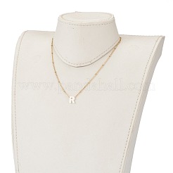 Colliers pendentif initiale coquillage naturel&nbsp;NJEW-JN03298