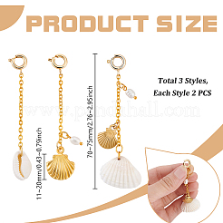 6 pendentif de bikini en alliage et perles naturelles&nbsp;HJEW-GA00063