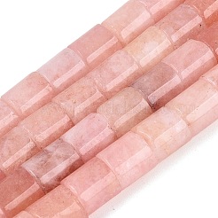 Teñidos naturales blancas abalorios de jade hebras&nbsp;G-Q606-77A-02