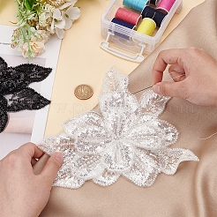 1 applique en dentelle à fleurs 3D&nbsp;DIY-MA0005-03A