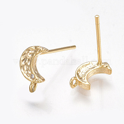 Ohrstecker aus Messing mit Zirkonia links und rechts&nbsp;KK-S350-033G