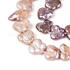 Fili di perle di perline keshi barocche naturali&nbsp;PEAR-N020-P41-02B