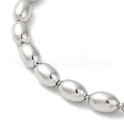 Anlaufgeschützte ovale Kugelkettenarmbänder aus 304 Edelstahl für Damen&nbsp;BJEW-C046-01P