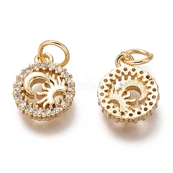 Latón micro pavimenta claro cubic zirconia encantos&nbsp;ZIRC-C020-70G