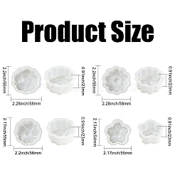 4 moule en silicone pour bougies à fleurs&nbsp;ST-CJ0043-045