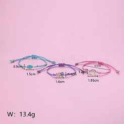 3 bracelet à maillons en alliage émaillé&nbsp;WG909F0-01