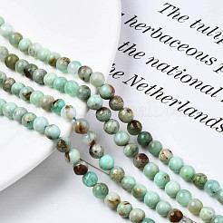 Brins naturels de perles de chrysoprase&nbsp;G-S333-6mm-016