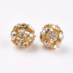 Ottone chiare perle di strass&nbsp;LS-RB-A017-10mm-G
