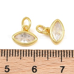 Messing ebnen Zirkonia Charms&nbsp;CU-CBA3D67-11G-01